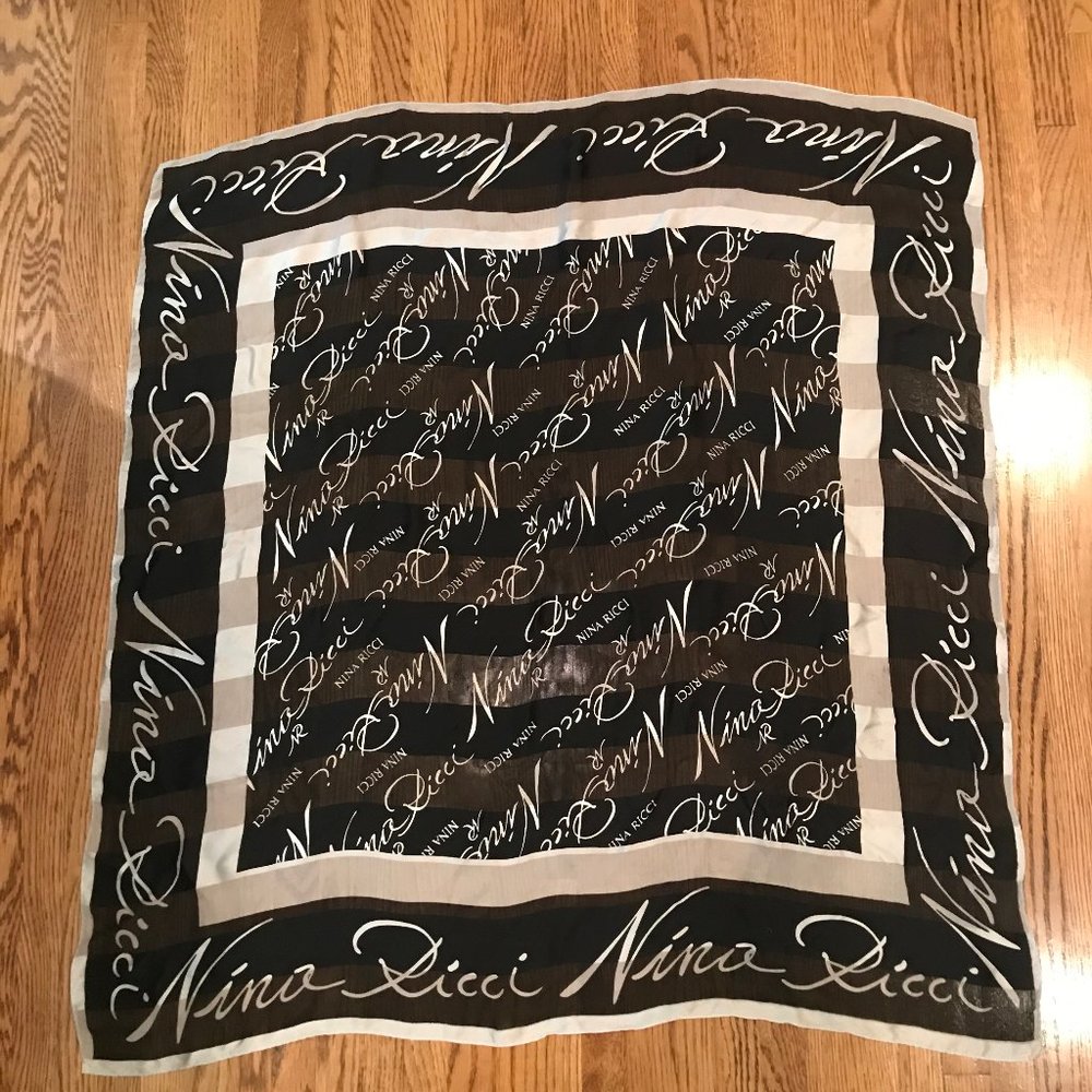 Authentic Nina Ricci Silk Scarf Wrap